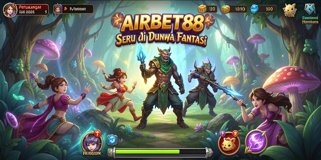 Tangkapan layar dari gameplay AIRBET88 yang menampilkan karakter petualangan.