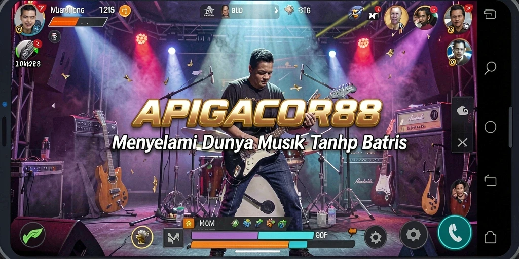 Tampilan menarik dari gameplay interaktif APIGACOR88 saat memainkan musik.