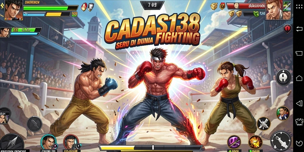 Screenshot gameplay CADAS138 menampilkan aksi pertarungan yang intens.