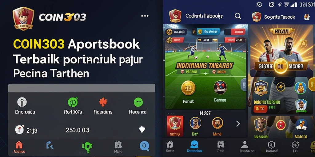 Tampilan grafis menarik dari aplikasi Sportsbook COIN303.