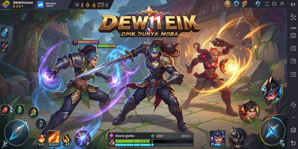 Screenshot DEWI11 menampilkan aksi seru gameplay MOBA.