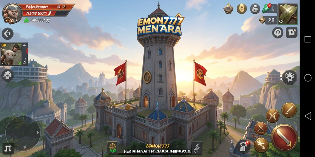 Tampilan gameplay seru dari EMON777 yang penuh strategi Tower Defense.