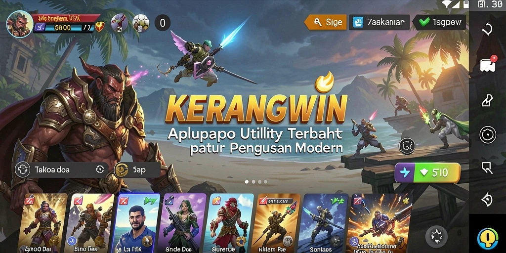Tampilan antarmuka KERANGWIN yang sederhana dan fungsional.