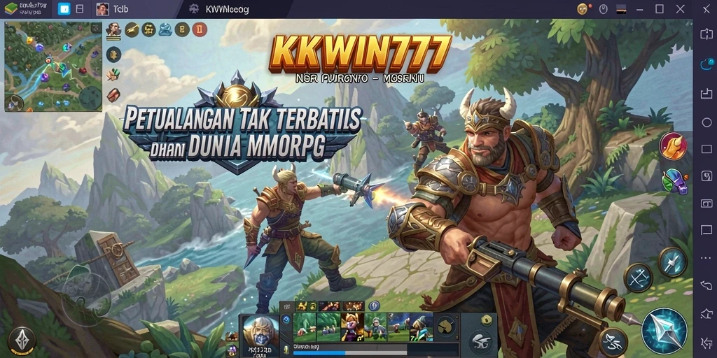 Tampilan gameplay menarik dari KKWIN777 dalam dunia MMORPG.
