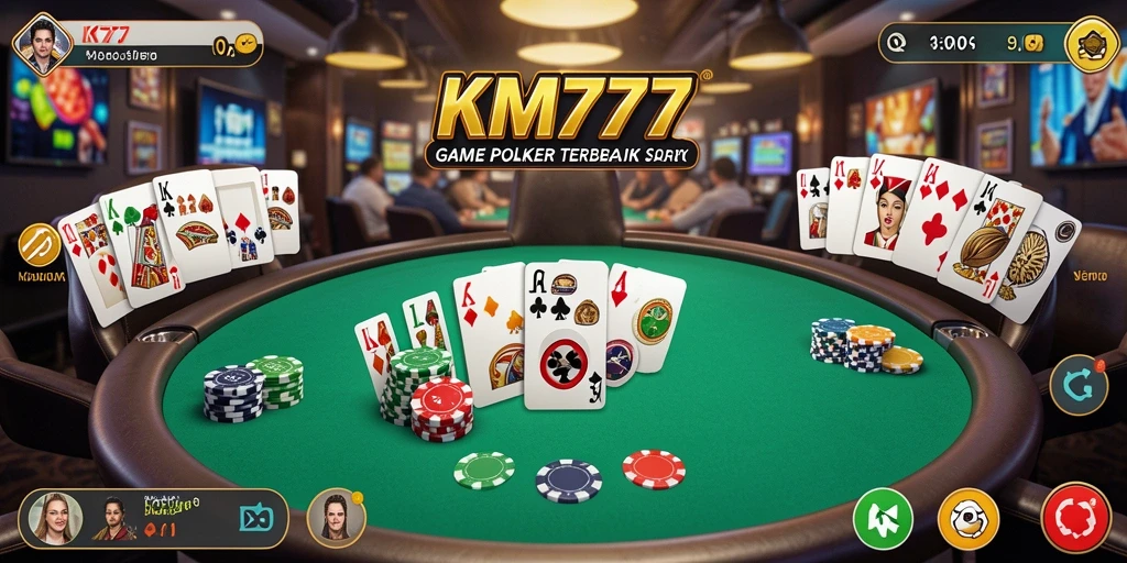 Gameplay menarik dalam aplikasi Poker KM777 yang seru.
