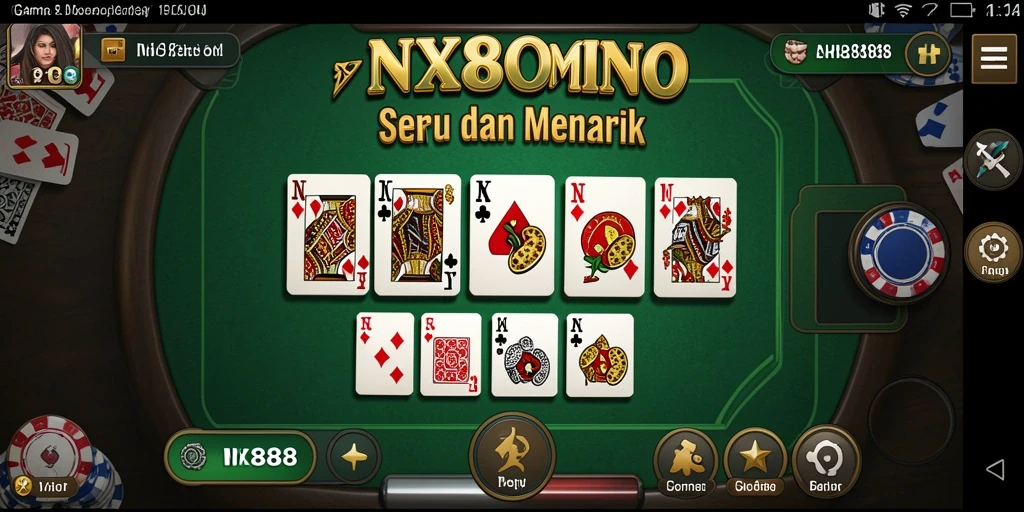 Tampilan gameplay seru dari game Domino NX888.
