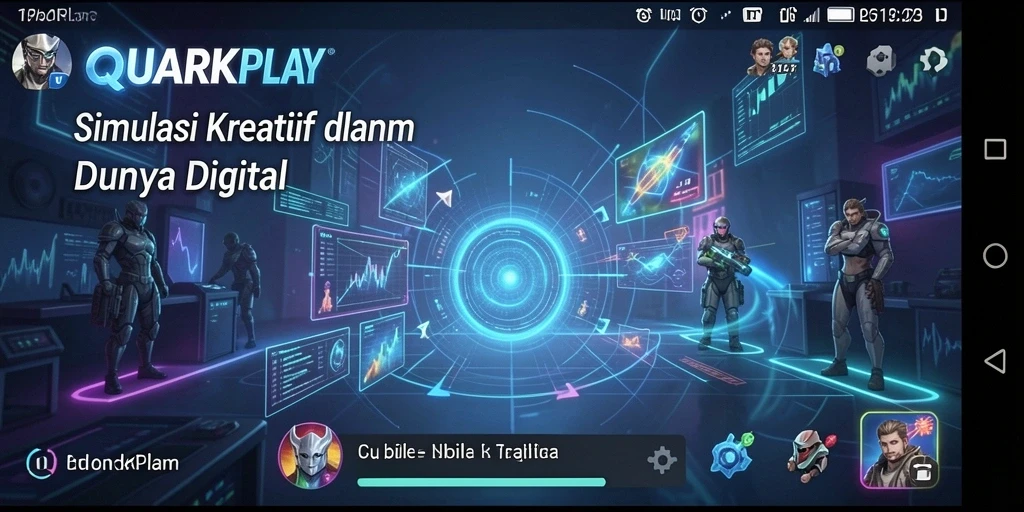 Tampilan gameplay menarik dalam QUARKPLAY yang memukau.