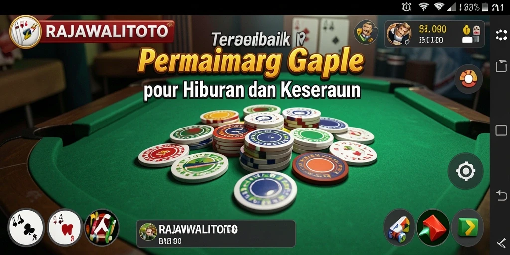 Tampilan gameplay seru RAJAWALITOTO saat bermain Gaple.