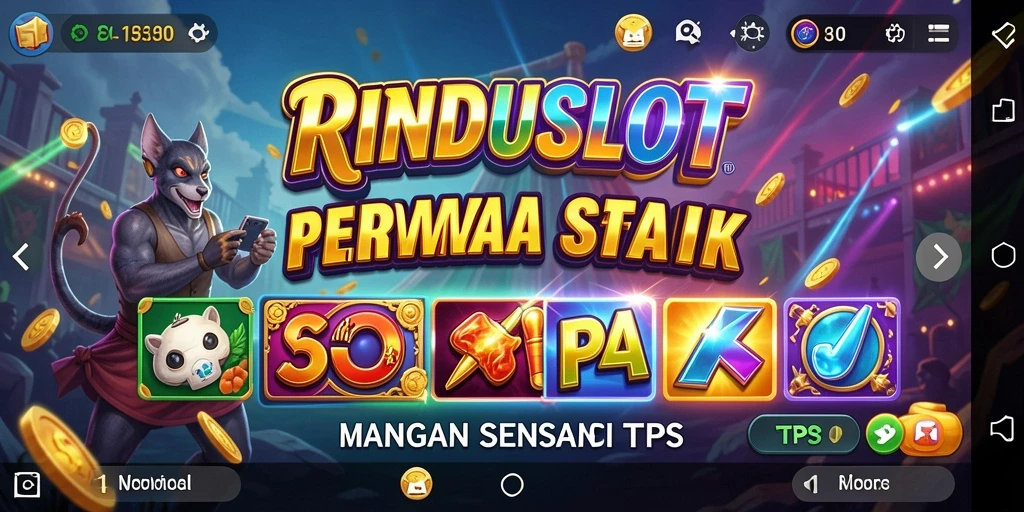 Tampilan permainan RINDUSLOT dengan berbagai slot yang menarik.