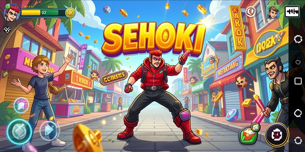 Screenshot dari gameplay SEHOKI yang penuh aksi dan tantangan Arcade.