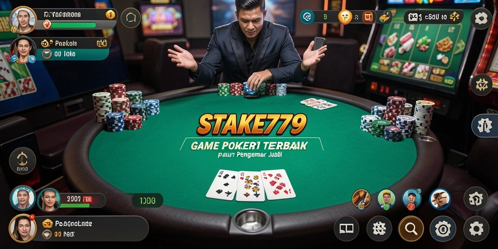 Tampilan gameplay Poker di STAKE779 yang seru dan interaktif.